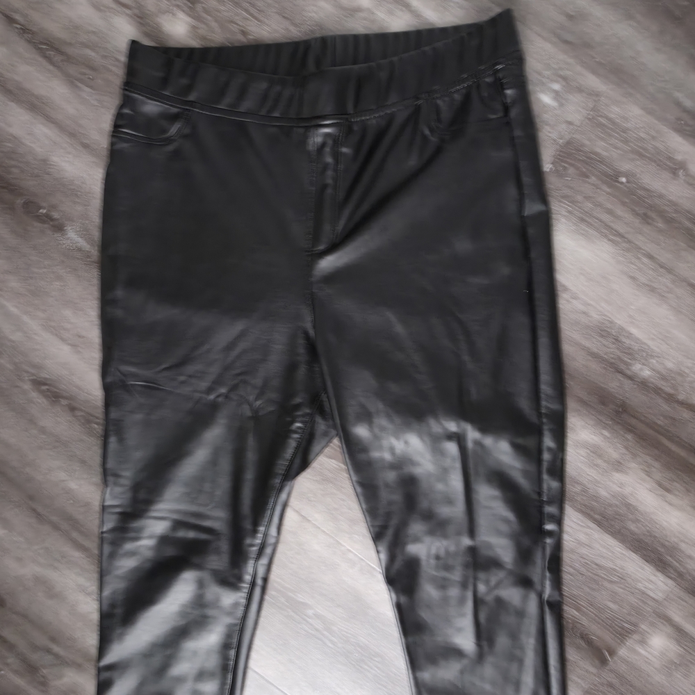 Black Faux Leather Leggings
